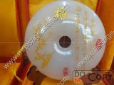 Engraved Jade Bi and Jade Disc for Home Decoration