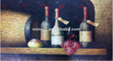 Low Price High Quality in Stock Buying Directly Handmade Wine Bottle Wall Art on Canvas for Home Hotel Decoration