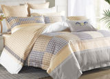 Checked Pattern 300tc Egyptian Cotton Reactive Printed Bed Linen