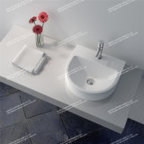 Hand Wash Economic Solid Surface Pedestal Sink (JZ9007)