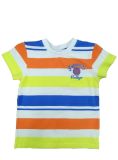Stripe Printed Boy T-Shirt in Short Sleeve for Children (STB004)