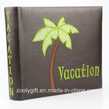 4X6 200 PCS PU Leather Vacation Photo Album with Design Embroidery