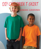 100% Cotton Children's Short Sleeve T-Shirt, DIY Children T-Shirt, School Uniform