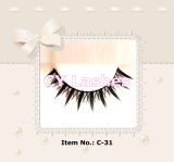 Hand Crafted False Eyelashes /Finely Crafted Lashes /Safe Material - Synthetic Fiber (C-31)