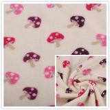 Printed Spun Anti-Pilling Polar Fleece Fabric Mushroom Pattern Designed 100% Polyester Home Textile Made in China