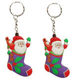 2014 Christmas Socks Ersonalized PVC Key Chain