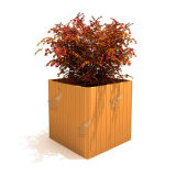 PS Plastic Wood Flower Box for Plant Flower in Park/Garden (TEL0402)