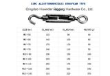 European Turnbuckle Zinc Alloy