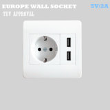 German Style Schuko USB Wall Socket Outlet