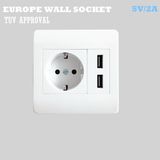 German Style Schuko USB Wall Socket Outlet