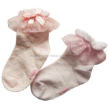 Baby Lace Cotton Socks with Bow Bs-119