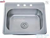 Top Mount Single Bowl Stainless Steel Kitchen Sink (6356)
