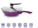 Aluminum Nonstrick Wok with Glass Lid