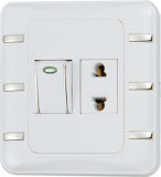 Ee-Hm-K06 1 Gang 16A Wall Switch and Socket