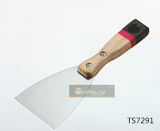 Varnished Wooden Handle Putty Knife with Two-Colored Edge
