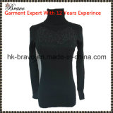 New Arrive Women Fashion High Neck Long Sleeve Viscose Nylon Knitted Sweater with Beading (BR224)