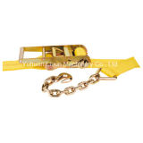 3'' Ratchet Tie Down with Chain Anchor