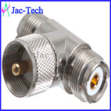 UHF Male to Double Female Adapter RF Coaxial Connector