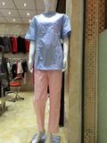 2015 New Style 100% Cotton Light Blue Nurse Uniform for Hospital