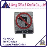 Custom Logo Metal Sign Nickel Badge with Glitter