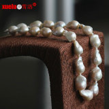Fashion High Quality Big Nucleated Baroque Natural Pearl Necklace Jewellery (E130086)