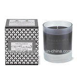 Scented Soy Glass Black Candle
