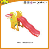 Kids Outdoor Plastic Slide with Basketball Stand