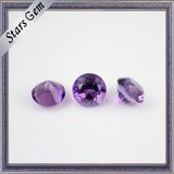 Perfect Round Natural Cut Amethyst Gemstone