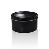 Black Painting Tinplate Candle Container with Lid