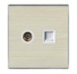 Electrical TV Wall Socket Combine Tel Wall and Computer Socket (KB8-023)