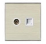 Electrical TV Wall Socket Combine Tel Wall and Computer Socket (KB8-023)