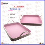 Rectangle Useful Simple Easy Carried Pink Tray (5289R5)