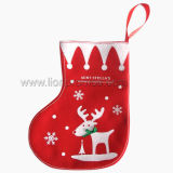 Cusom Logo Printing Plush Christmas Gift Stocking