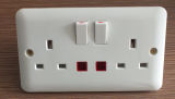 Top Quality UK Double 13A Switched Socket with Neon