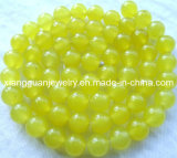 Fashion Jewelry Lemon Yellow Malaysia Jade Beads (XG-LC026)