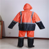 High Visibility Reflective Safety Polyester Rainsuit