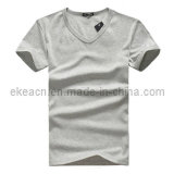 Gray Short V-Neck T-Shirt / Et-0702