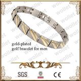 Gold Plating Ta2 Titanium Bracelet for Men (TIB-4040)