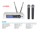 Professional UHF Double Channel Wireless Microphone Jj-9922