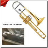 E Key Gold Lacquer Piston Trombone