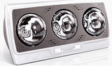 Three Silver Bulb Wall-Mounted Bathroom Heater (KC15711-au)