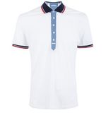 100%Cotton Men's White Polo Shirt (AM067)