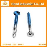 Blue Zinc Plated Fastener Manufacturing Screw