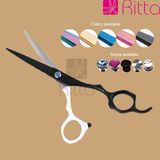 Black and White Teflon Coated Hair Shears/Hairdressing Scissors, Made of SUS420J2 Stainless Steel