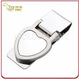 Souvenir Gift Creative Design Heart Shape Metal Money Clip