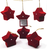 Special Pentagonal Packing Box Red Ring Box &Earrings Box for Wedding