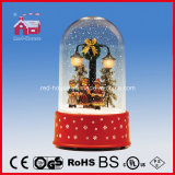 Snowing Christmas Decoration with LED Lights Transparent Case