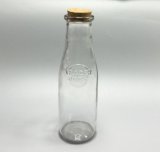 550ml 18oz Corked Milk and Beverage Glass Bottle with Wooden Cork