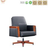 2015 Hot Sale Office Furniture Teak Wood Genuine Leather Chair