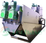 Aerobically Digested Sludge Dewatering Equipment: Techase Multi-Plate Screw Press